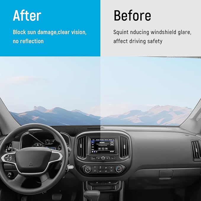 ZZEQYG Dash Cover for Chevy Colorado 2015-2022 Accessories Flannel Dashboard Cover Dash Mat Center Console Cover Sunshield Protector Pad