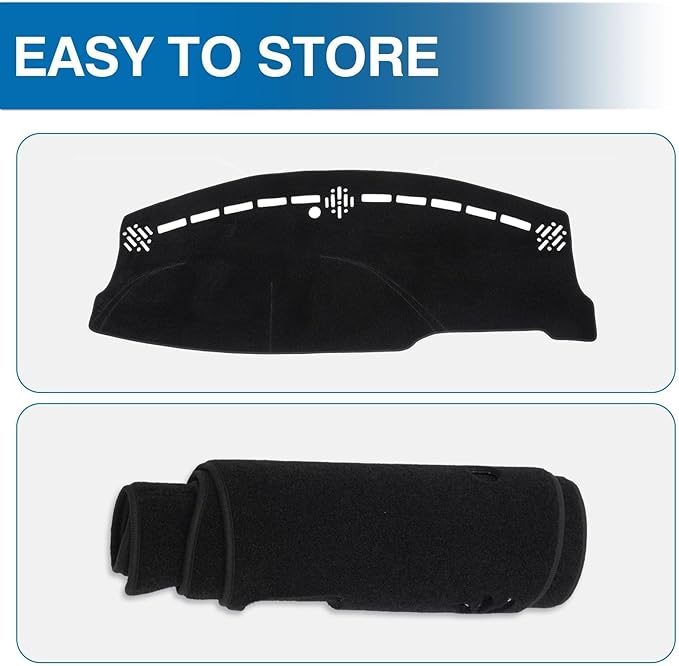 KUST Car Dash Cover for Dodge Charger 2011-2022 2023 Left Hand Driving Polyester Dashboard Cover Non-Slip Center Interior Accessories for Charger Custom Fit Dash Mat Sunshade No Glare Black