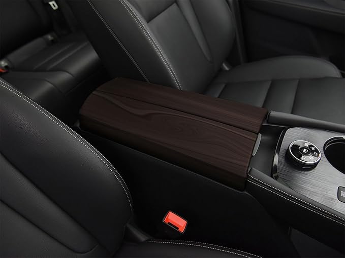 Armrest Box Cover Trim Compatible with Nissan New Rogue 2021 2022 2023 2024 2025 2026 Central Console Armrest Box Protector Interior Car Accessories ABS 2PC (Peach Wood Style)