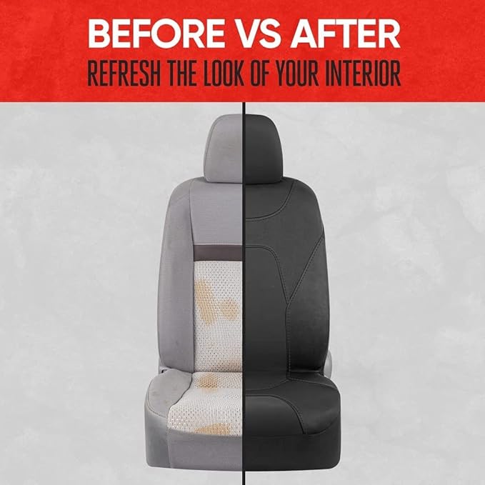 Motor Trend AquaShield Waterproof Front Seat Covers, Black Seat Covers for Cars – Neoprene Front Car Seats Cover, SUV Seat Covers Protector - Car Interior Cover for Auto, Trucks, & Dog Owners