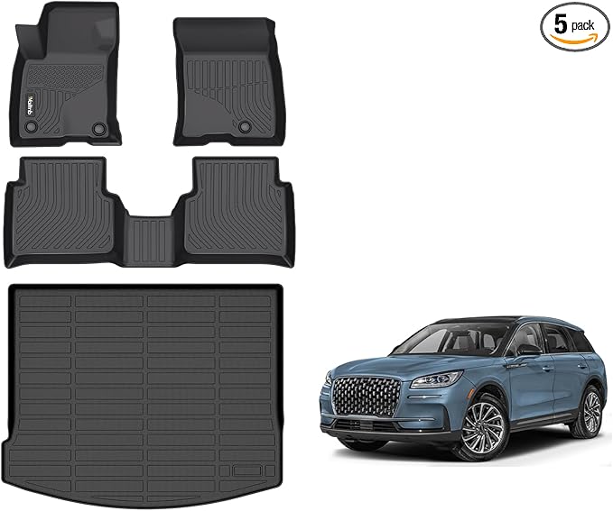 Wailtnb-All Weather Floor Mats & Cargo Liner for Lincoln Corsair 2020-2024 2025 (Not for Plug-in Hybrid) Liners Custom Fit Lincoln Corsair 2020-2025 Waterproof Durable Accessories
