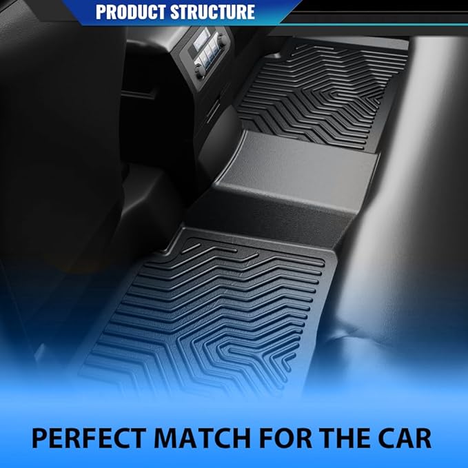 DOTCOM TPE Floor Mats Fit Tesla Model Y 2020 2021 2022 2023 2024(5-Seat),All Weather Custom Fit Full Cover Protection 1st & 2nd Row Cargo Liner Accessories,alfombras para carro 3PCS