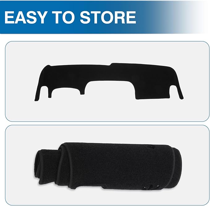 KUST Car Dash Cover Compatible with 2025-2026 Ford Expedition Left Hand Drving Dash Carpet Polyester Non-Slip Dash Protector Interior Accessories for Expedition Custom Fit Dash Mat No Glare Black