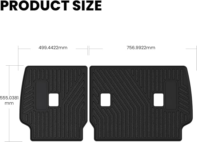 LASFIT Premium Extra Thick Rear Seat Back Covers for Toyota 4Runner 2025 2026 Seat Back Cover | TPE Custom Fit Waterproof 4 Runner 5/7 Seater Second Row Back Seat Backrest Protector Mat Liner