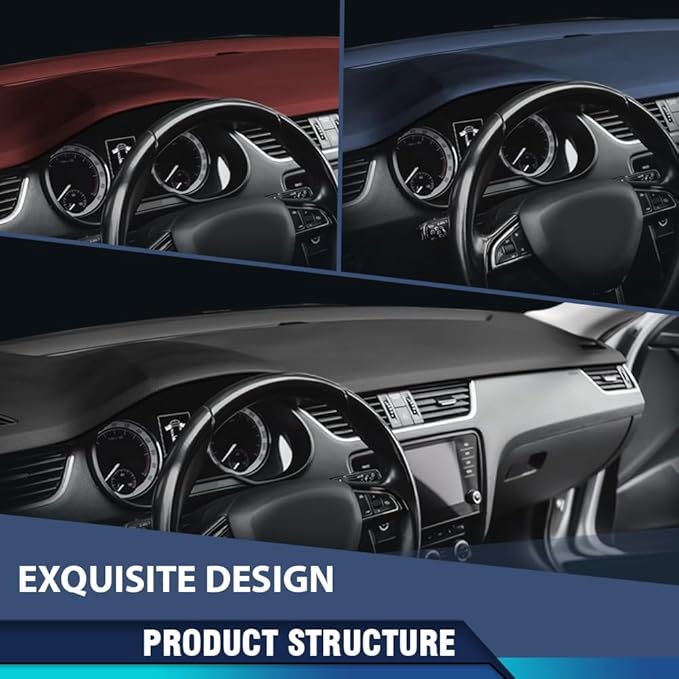 PIT66 Dash Cover Dashboard Compatible with Chevy & GMC Truck C/K 1500, Suburban, Tahoe, Yukon 1997-1999 Fit Chevy & GMC Truck C/K 2500/3500 1997-2000 Fit Cadillac Escalade 1999-2000 Red