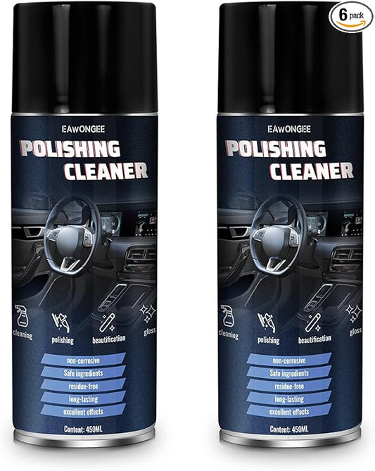 EAWONGEE Interior Car Cleaner & Protectant, 450ml, Multi-Surface Polish for Plastic, Leather, Vinyl, 2pcs