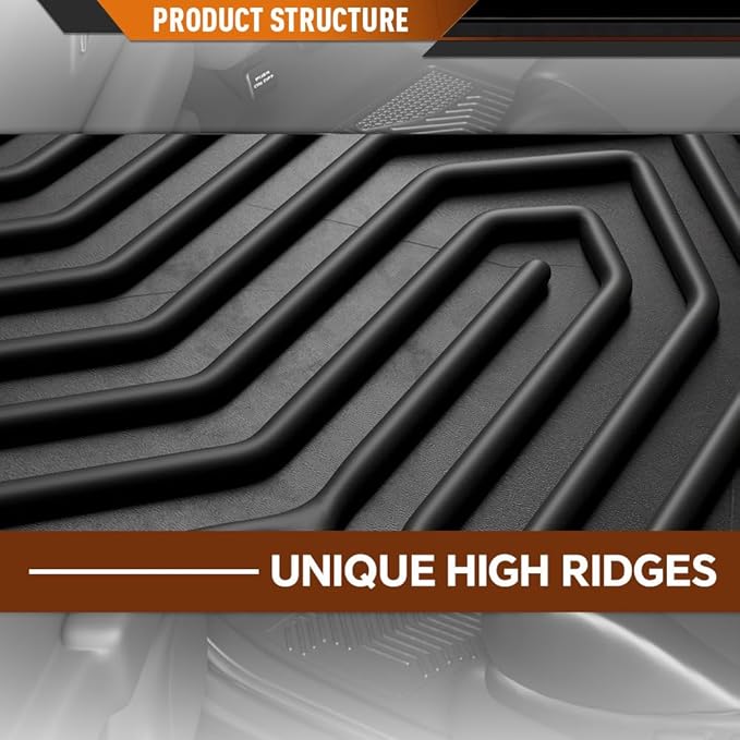 ANDPLAY TPE Floor Mats Liners Fit Chevy Silverado & GMC Sierra 1500 Crew Cab 2007-2013 Fit Chevy Silverado & GMC Sierra 2500 3500 Crew Cab 2007-2014 All Weather Protection alfombras para carro