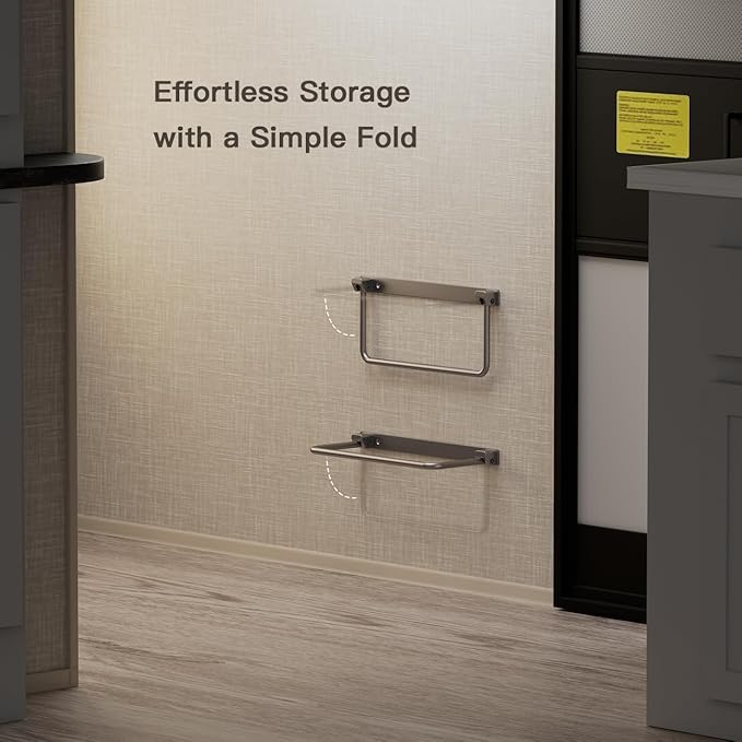 Safoner Foldable RV Shoe Rack- Aluminum Camper Shoe Organizer, Wall-Mounted Shelf, Efficient Holder and Storage Rack for Various Shoes, Essential Travel Trailer Organization Accessories- 2 Packs