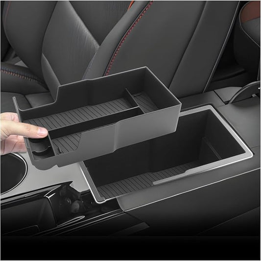 SXCY 2PCS for 2025 Chevy Equinox [Gas] Center Console Organizer for Chevrolet Equinox [Gas] Accessories 2025 Equinox Console Tray for 2025 Equinox Console Organizer(Double-Deck Design)