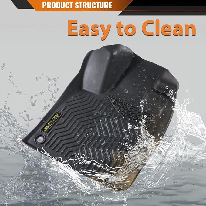 ANDPLAY TPE Floor Mats Liners Compatible with Honda Pilot 2023 2024 2025 All Weather Protection Black Floor Liners alfombras para carro