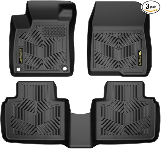 ANDPLAY TPE Floor Mats Liners Compatible with Honda Accord Sedan Models 2018 2019 2020 2021 2022 3-Piece Premium All Weather Protection Floor Liners alfombras para carro Black