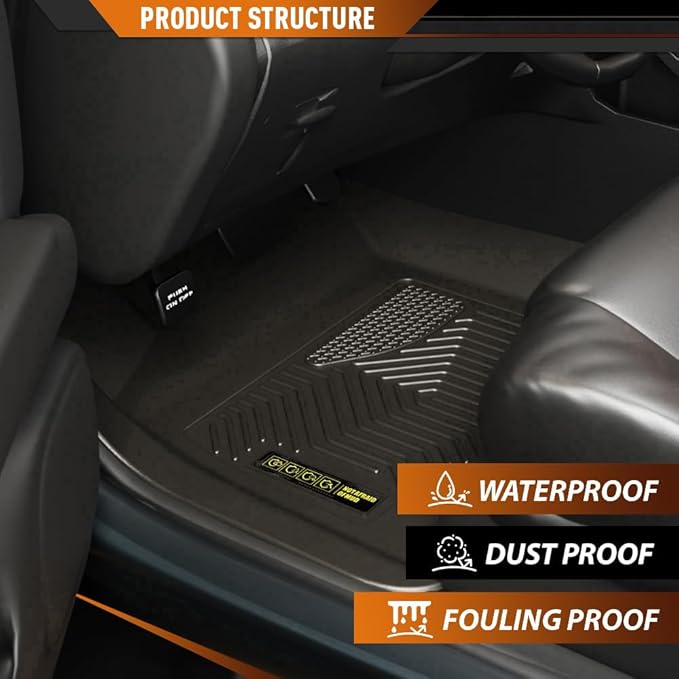 ANDPLAY TPE Floor Mats Liners 4PCS Compatible with Toyota Sienna 2021 2022 2023 2024 2025 All Weather Protection Black Floor Liners alfombras para carro