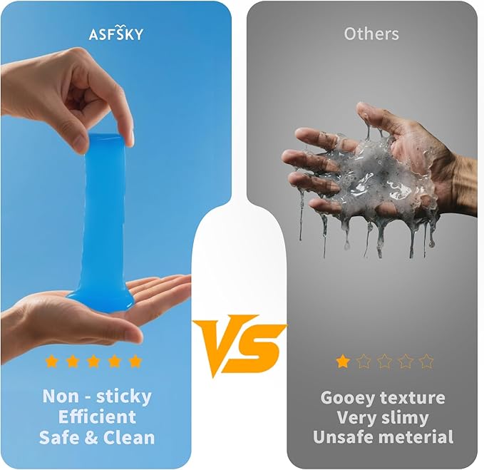 ASFSKY Car Cleaning Gel (Blue,Blueberry) Cleaning Putty Universal Dust Cleaning Car Interior Cleaner Keyboard Dust Remover Car Slime Gifts for Men Women Girl（1 Pack）