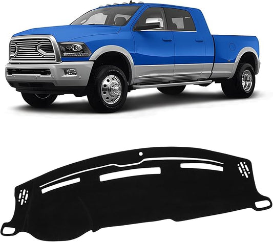 KUST Car Dash Cover for 2010-2018 Dodge Ram 1500 2500 3500 Non-Slip Dashboard Cover Polyester Dashboard Mat Pad Interior Accessories for Ram Pickup Custom Fit Dash Mat No Glare Black