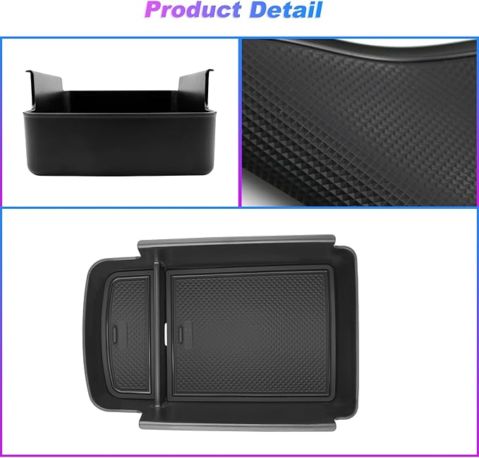 SXCY Fit for 2024 2025 Chevy Trax Center Console Organizer Tray 2024 2025 Chevy Trax Accessories(LS LT 1RS 2RS ACTIV) Armrest Storage Box Console Tray for 2024 2025 Trax Console Organizer Black Mats