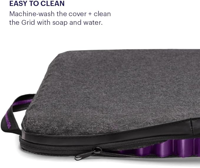 Purple Simply Seat Cushion | Pressure Reducing Grid Designed for Ultimate Comfort | Designed for Cars and Travel | Made in The USA