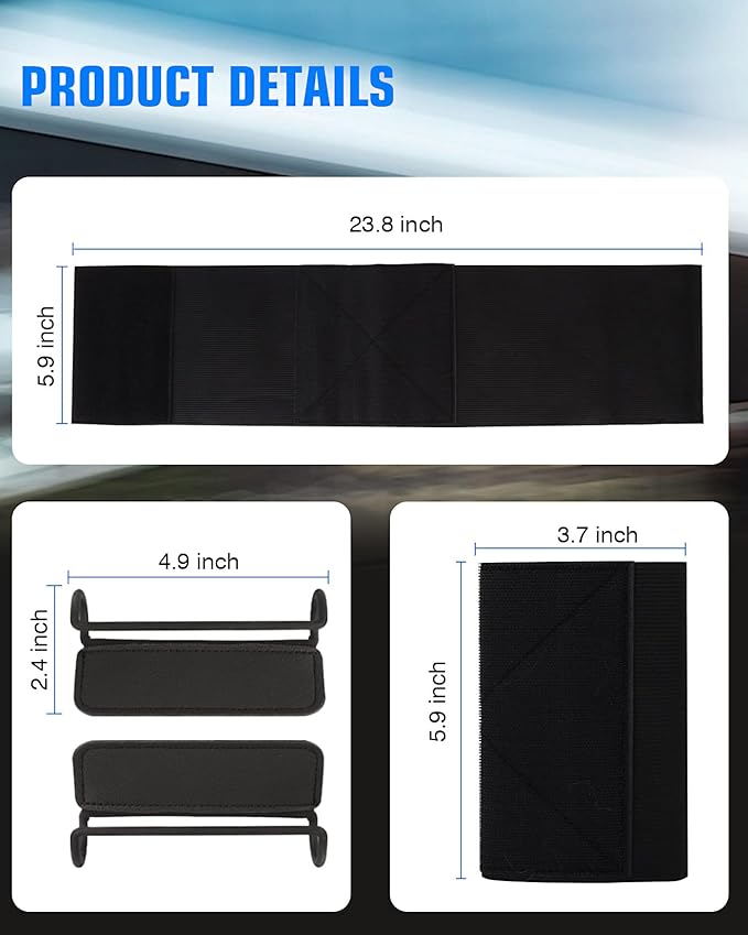 WONNIE Upgrade Tablet Holder for Car, Car Headrest Mount Holder for Back Seat, Car Tablet Mount for Kids with Silicone Strap & Anti-Slip Holding Clamps, Fits All 10-12.9" Tablets