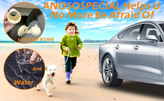 Dog Car Seat Cover for Back Seat Cover for Kids ISOFIX Car Seat Protector for Dogs Nonslip Water Proof Universal Fit Dog Car Seat Cover for Truck SUV(Large,Black)