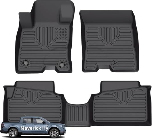 Wayhigh-for Ford Maverick Hybrid 2022-2024 2025 All Weather Floor Mats Custom Fit TPE Heavy Duty Car Mats Maverick Hybrid Accessories