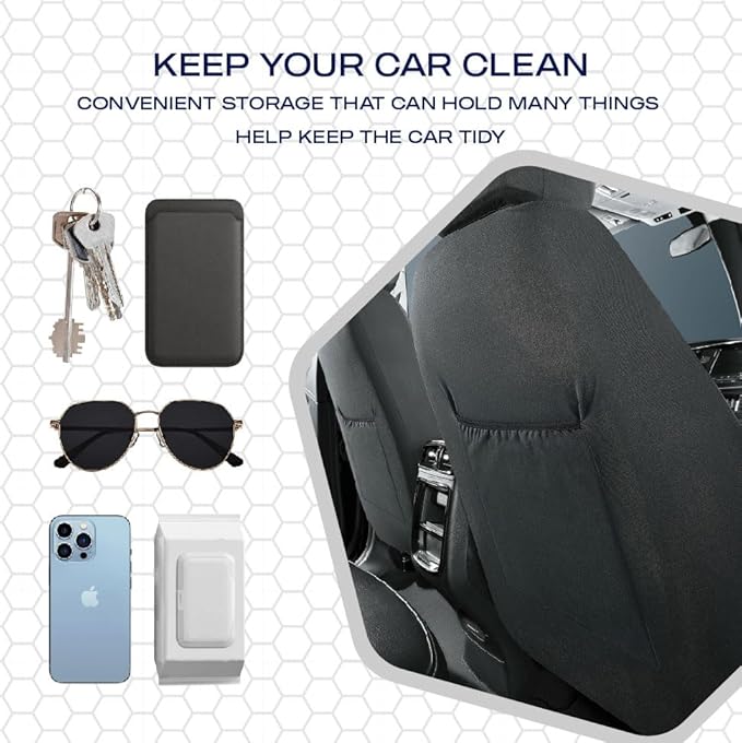 Skechers Air-Cooled Memory Foam Seat Covers,Thick Car Seat Covers,Leather Piping Car Seat Covers Front Seats,Airbag Compatible,Automotive Comfort Universal Fit Most Cars,Vans,Trucks,SUV,Red