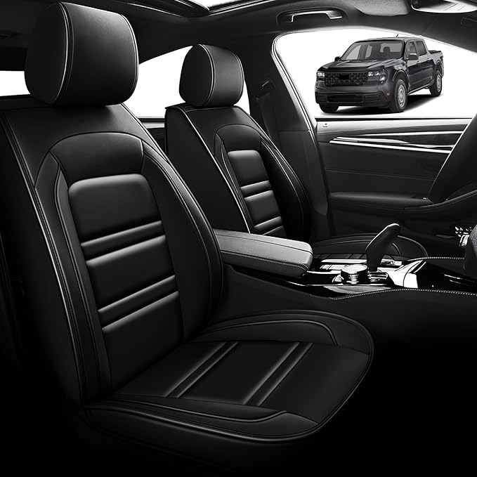 Seat Cover for Ford Maverick 2022-2025 | Car Seat Covers Front Seats, Waterproof Seat Protectors, Automotive Front Seat Covers (Front Seat, Black)