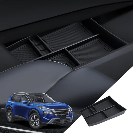 for Nissan Rogue Center Console Organizer Nissan Rogue T33 S, SV, SL and Platinum 2021-2024 Accessories Armrest Tray Middle Storage Box Insert Container Durable ABS Plastic