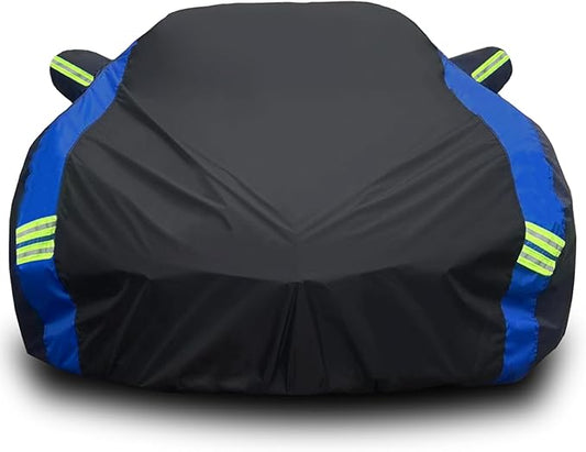 Avecrew for Chevrolet Corvette C3 Car Cover Waterproof All Weather for Automobiles, Outdoor Full Exterior Covers Fit 1968-1982 Corvette C3 with Windproof Strap and Driver Door Zipper