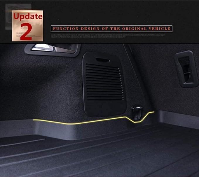 All Weather Rear Cargo Liners Trunk Tray Mats Protector Custom Compatible with 2013 2014 2015 2016 2017 Honda Accord, 3D Waterproof Durable Odorless Flexible Black TPO Accessories