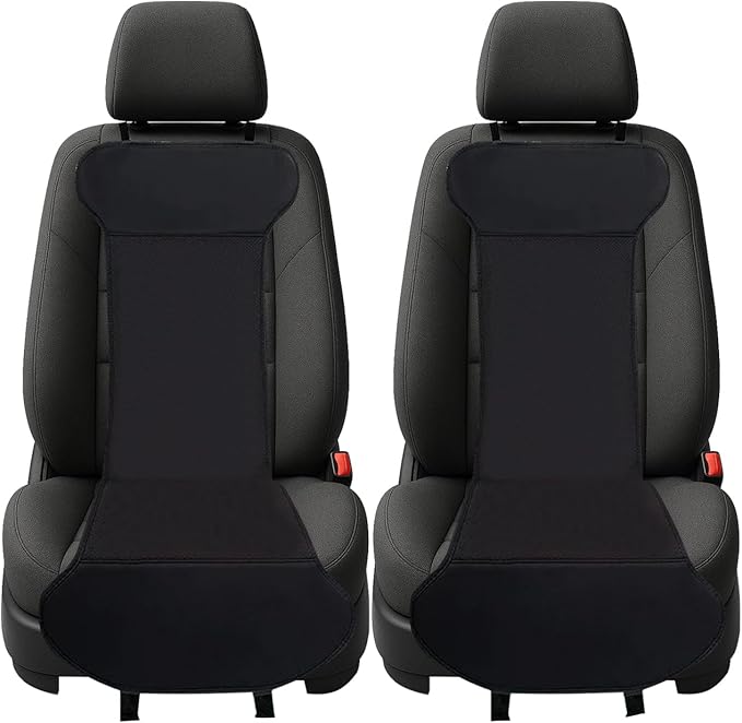 Universal Fit Vehicle Seat Cover, Front Position, (Black, 2-Pack)