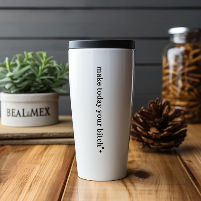 2 x Make Today Your Bi*ch, Rear View Mirror Decal, Car Sticker, New Car Decor, Funny Vinyl Decal Sticker, Car Mirror Sticker, Motivational Humor Decal, Sister Gift, Water Bottle Sticker