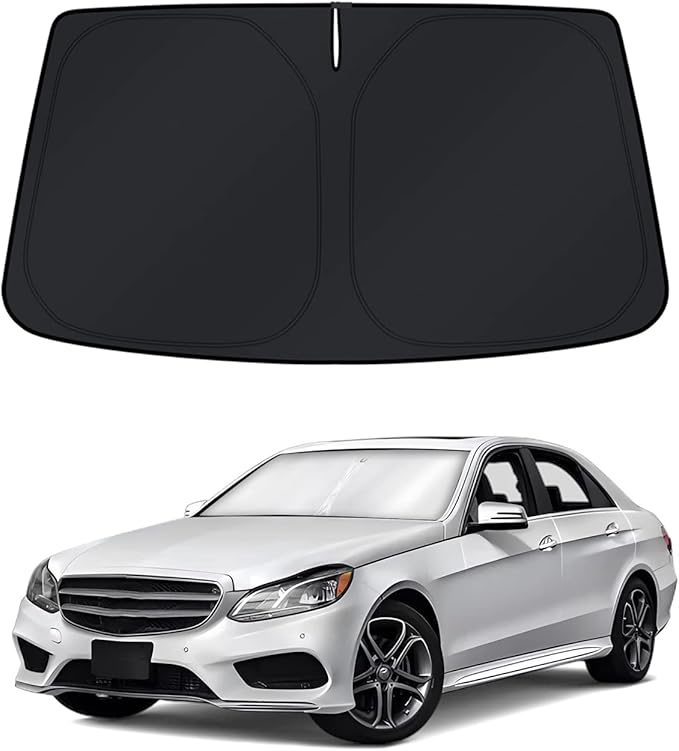 KUST Windshield Sun Shade for Mercedes-Benz E-Class 2010–2016 Window Accessories Shade Sun Visor Foldable Block UV Rays Keep Car Cooler