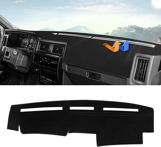Autorder Dashboard Cover Mat for 1986-1993 Nissan Pathfinder D21 Accessories Dash Cover Upgrade Velvet Dash Mat Sunshade Glare UV Rays Protector