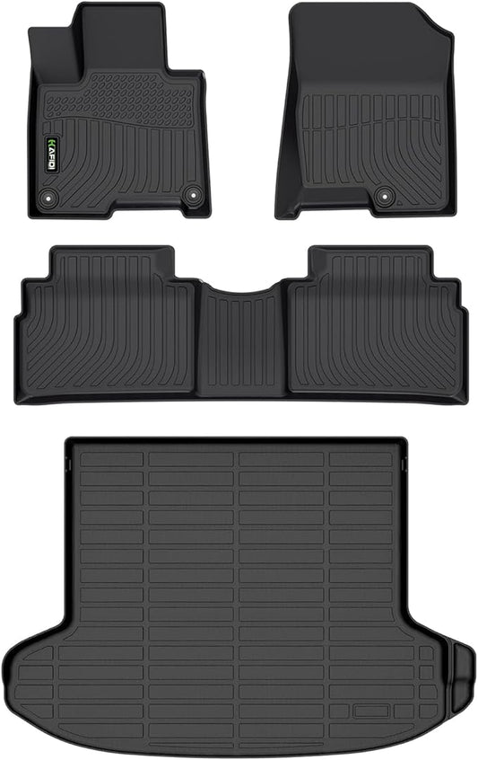 All Weather Floor Mats & Cargo Liner for 2023-2026 Kia Sportage Plug in Hybrid (PHEV) Full Set All Weather Floor Liners Accessories, Black