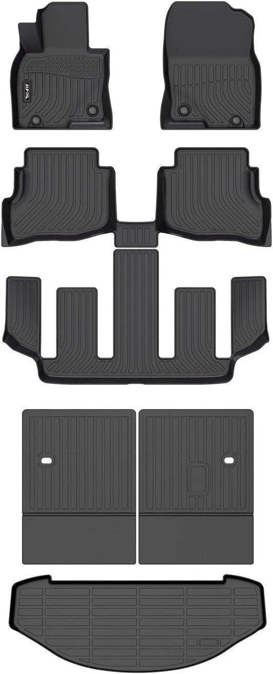 AIPOIL®TPE Floor mats Custom for 2020-2023 CX9 (for 6 Seats) | All-Weather | Easy to Clean | All-Round Protection丨Full Set Automobile mats Accessories.