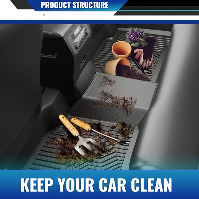 DOTCOM TPE Floor Mats Fit Honda CRV 2023 2024 2025(Include Hybird) Floor Liners, All Weather Custom Fit Protection 1st & 2nd & 3rd Row Truck Mats Cargo Liner Accessories,alfombras para carro 4PCS