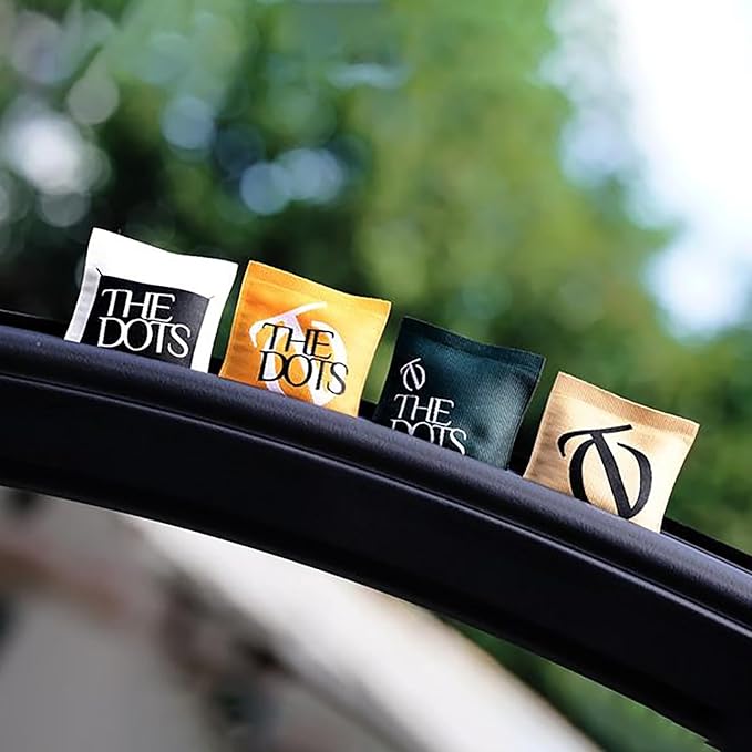 THEDOTS Frosted Ebony Car Vent Clip, Fabric Sachet Air Freshener, 30 Days Long-Lasting for Car Interior Decor, Non-Toxic (1 Pack)