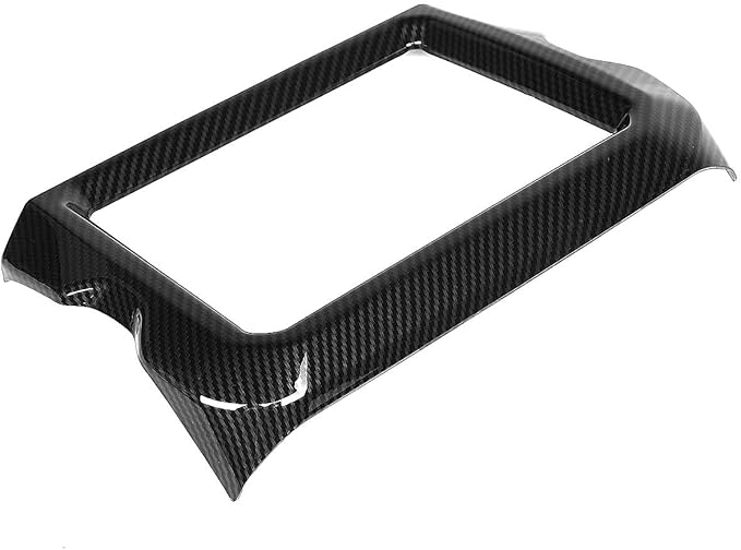 RT-TCZ for Jeep JL Center Console Radio Display Panel Trim Cover for Jeep Wrangler JL JLU Gladiator JT 2018-2023 Black Carbon Fiber Interior Accessories 8.4 inch