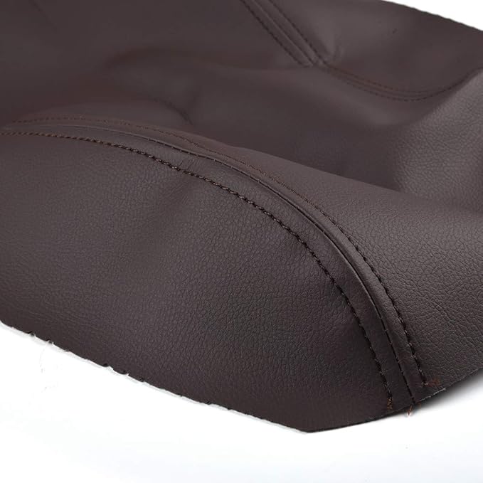 PIT66 Armrest Lid Cover, Compatible with Ford F150 Platinum Edition Crew-Cab, 3.5L, 5.0L, 6.2L 2009-2012 Center Console Armrest Top Lid Leather