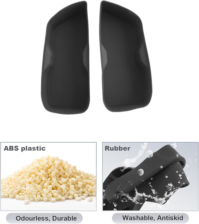 SKTU 2Pcs for 2024 2025 2026 Toyota Grand Highlander Door Side Storage Box Grand Highlander Door Handle Organizer 2024 2025 2026 Grand Highlander Accessories Phone Container Key Holder Tray (Rear)