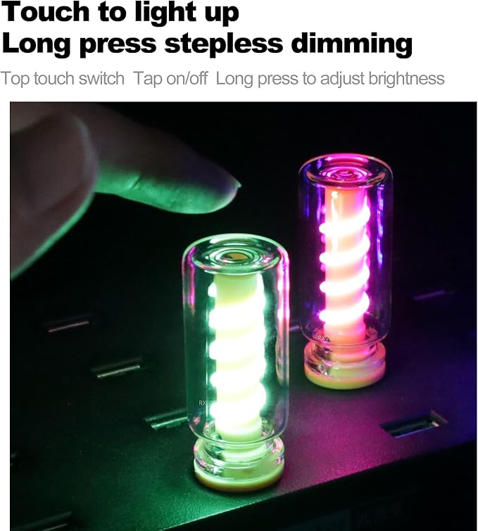 Touch Control Retro USB Night Light, Touch Adjustment Lights,Plug in USB Auto Night Light, Mini LED Bulb for Car, Camping, Gift, Party, Holiday Decoration, Bedroom, Desktop (Blue, 903)