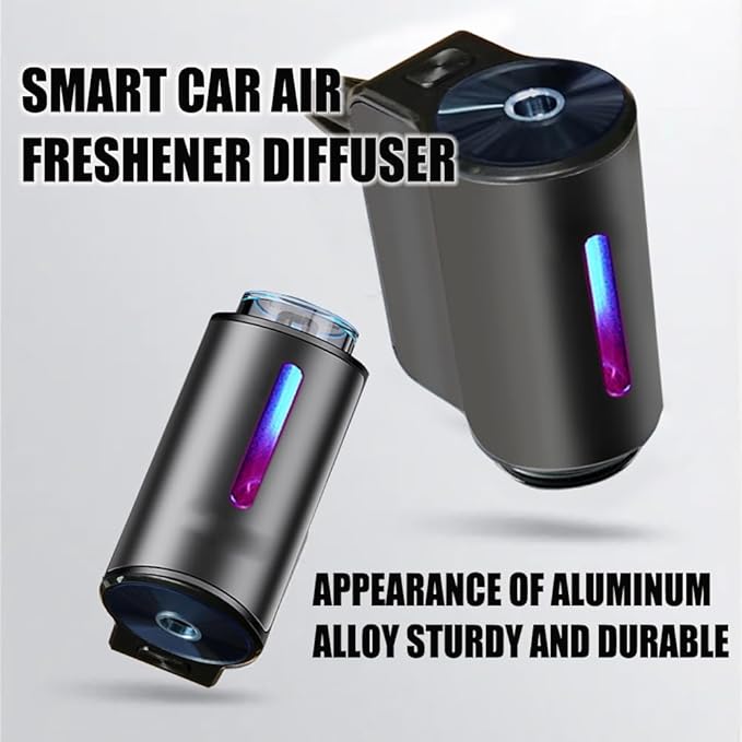 Smart Car Air Freshener with Three Adjustable,2025 New Smart Car AirS Freshener Diffuser Long Lasting, Air Freshener Vent Clips for Car Office Home Bedroom (Diffuser+1Pc Cologne)