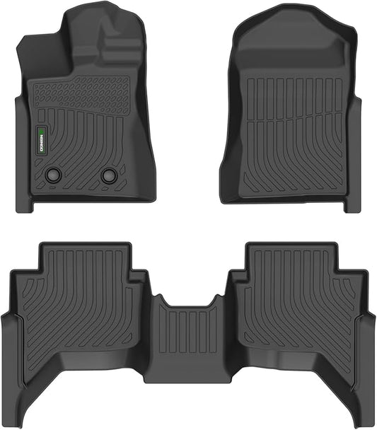 ANBINGO®-Floor Mats for Ford Ranger 2025 2024 (SuperCrew Cab), Car Mats for Ford Ranger All Weather Floor Mats Protection TPE Waterproof Ranger Car Floor Liners, for 2025 Ranger Accessories