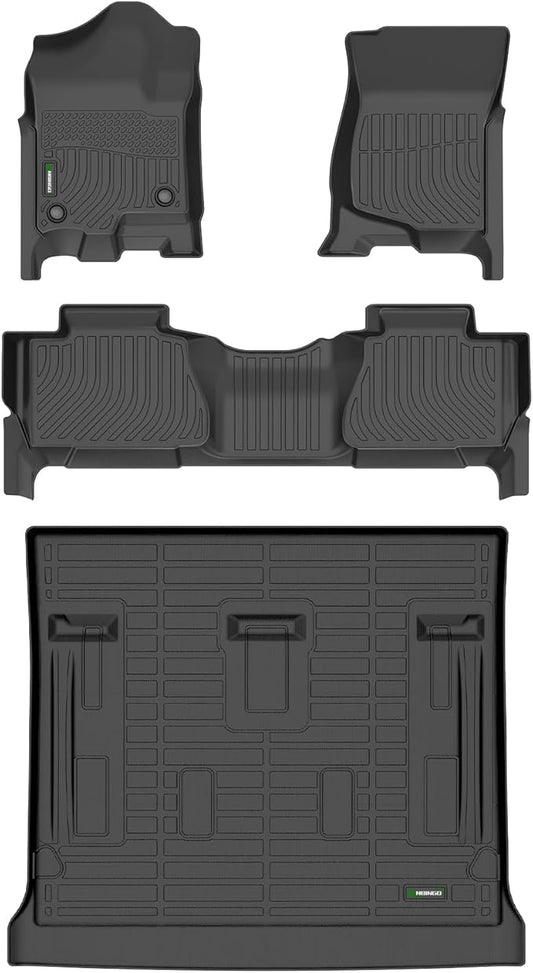 ANBINGO®Floor Mats Fit for Chevy Tahoe/GMC Yukon (NO XL) 2007-2014&Cargo Liners All Weather Mats for Chevy Tahoe TPE Car Mat Rugs for GMC Yukon Rubber Trunk Carpet for Tahoe Automotive Accessories