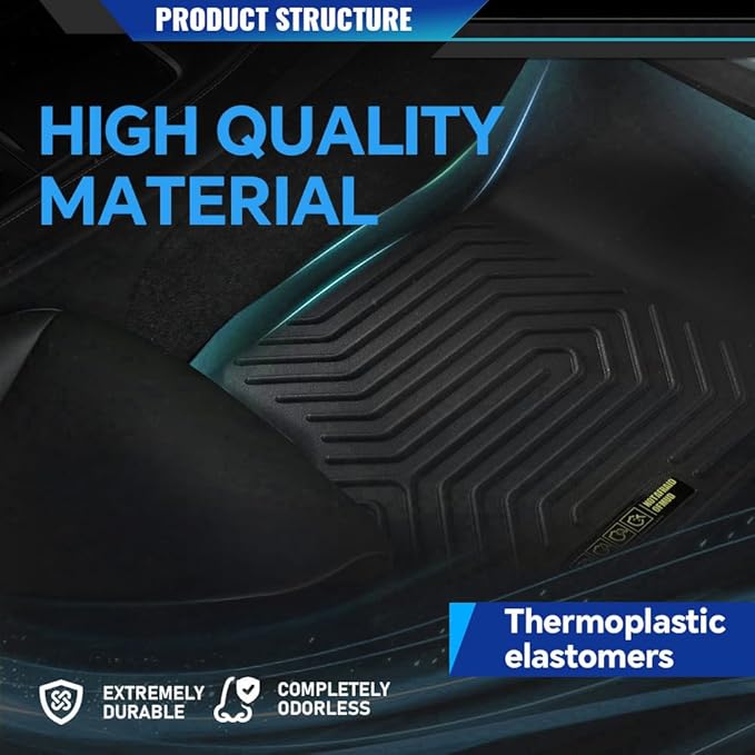 DOTCOM TPE Floor Mats Compatible with Chevy Equinox 2018 2019 2020 2021 2022 2023 2024, All Weather Protection 1st & 2nd & 3rd Row Truck Mats Cargo Liner Accessories,alfombras para carro 4PCS