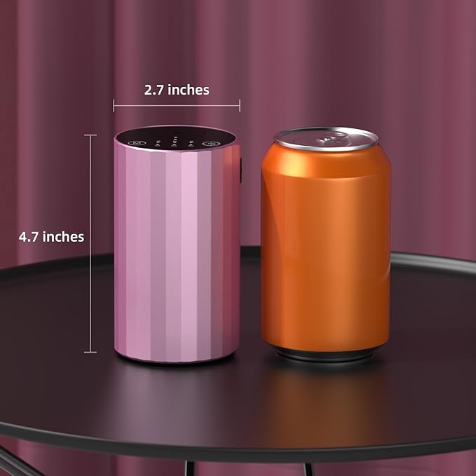 Waterless Essential Oil Diffuser Aromatherapy Scent Diffusers for Home Large Room, Bedroom, Car, Office, Desk, Battery Operated Mini Portable Air Freshener (Pink)