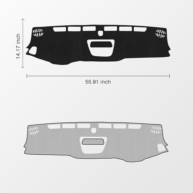 KUST Car Dash Cover for Chevy Chevrolet Colorado 2015-2021 2022 Left Hand Driving Polyester Dashboard Cover Non-slip Center Console Dash Cover Interior Accessories for Colorado Sunshade No Glare Black