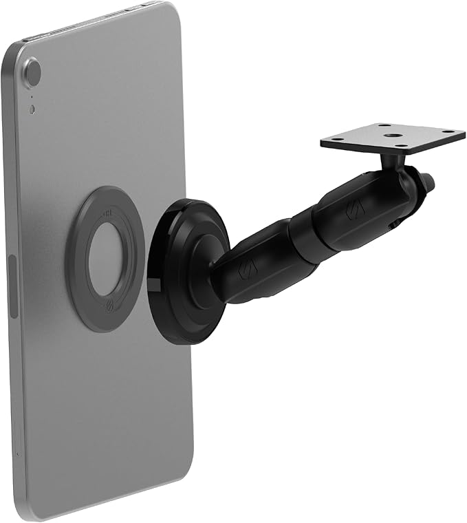 Scosche MXMSAMPS2HD MagicMount Pro Heavy Duty Dashboard Cell Phone Holder/Tablet Mount for Truck, Semi & Car, Magnetic Dash Mount with AMPS Plate Compatible with MagSafe, iPhone, Android & iPad