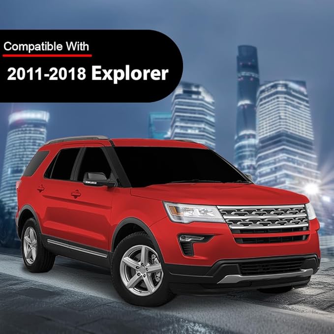 DOTCOM Center Console Lid Armrest Cover Fit Ford Explorer 2011 2012 2013 2014 2015 2016 2017 2018 Armrest Cover Console Lid Protector Cushion Pad Black