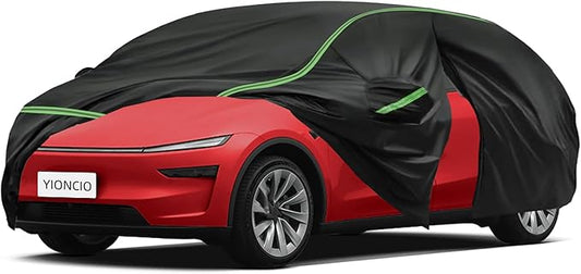 Car Cover fits Tesla Model Y Cybertruck 2024-2025, SUV Size, 6 Layers Waterproof All Weather Protection, Sun UV Rain Snow Resistant with Windproof Straps & Reflective Design