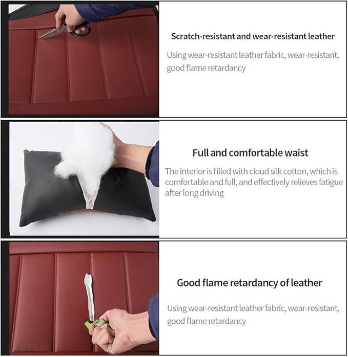 2pc Car Seat Covers, PU Leather Car Seat Protectors Universal Anti-Slip Driver Seat Covers, Front Car Seat Covers Waterproof seat Covers for SUV Pick-up Truck Sedan,Coffee